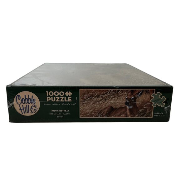 Cobble Hill Rustic Retreat Deer Wildlife 1000 Piece Jigsaw Puzzle New In Box - Picture 4 of 13